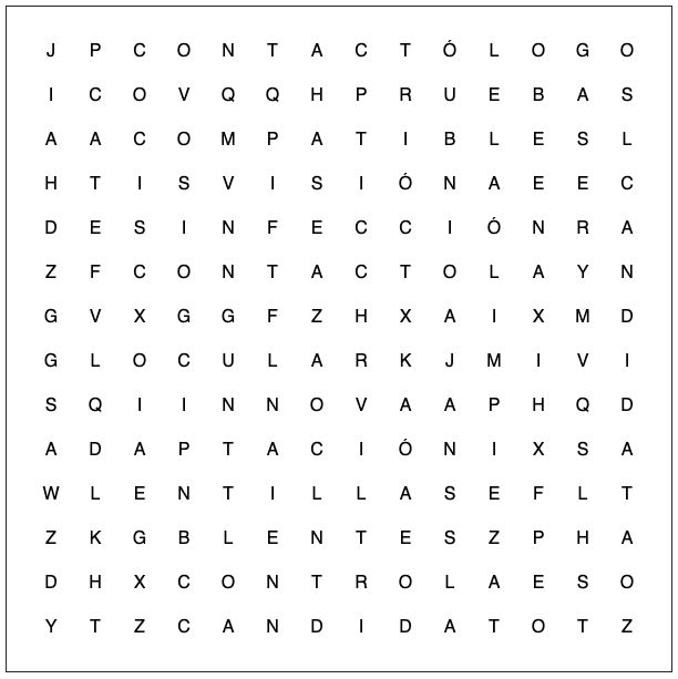 Sopa de Letras - VERTE Oftalmología Barcelona