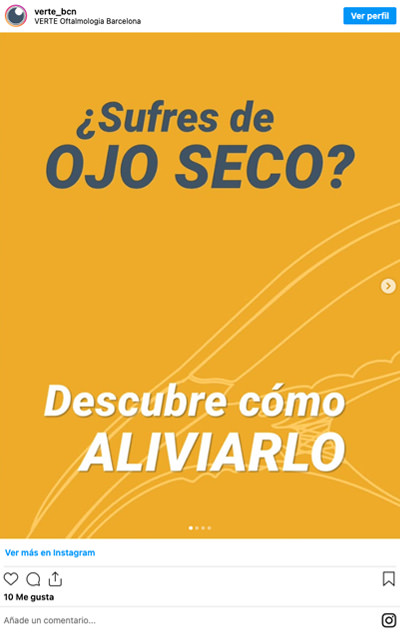 Ojo seco - VERTE Oftalmologia Barcelona